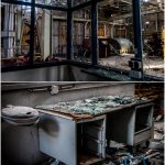 Vervallen fabriek in V