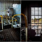 Vervallen fabriek in V